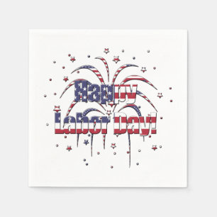 Patriottische sterren en strepen Happy Labor Day Servet