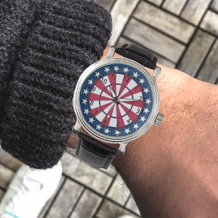 Patriottische sterren en strepen horloge