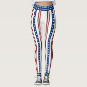 Patriottische sterren en strepen leggings (Voorkant)