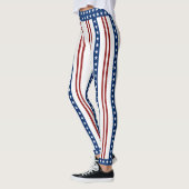 Patriottische sterren en strepen leggings (Links)