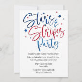 Patriottische sterren en strepen partij Custom Kaart (Voorkant)