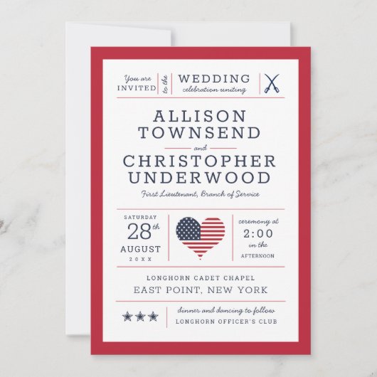 Patriottische sterren en stripes aankondiging (Voorkant)