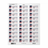 Patriottische sterren en Stripes Bald Eagle Americ Etiket (Full Sheet)
