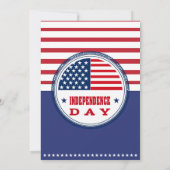 Patriottische sterren en Stripes juli 4e BBQ Kaart (Achterkant)