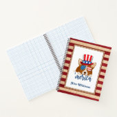 Patriottische sterren en Stripes Pet en glasbril C Notitieboek (Binnen)