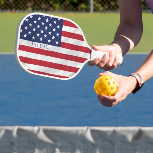 Patriottische sterren en Stripes Vlag VSA Pickleball Paddle (Insitu)