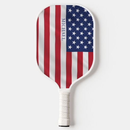 Patriottische sterren en Stripes Vlag VSA Pickleball Paddle (Achterkant)