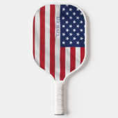 Patriottische sterren en Stripes Vlag VSA Pickleball Paddle (Voorkant)