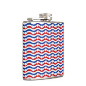 Patriottische Sterren en Strips 6 oz of 8 oz Flask Heupfles (Rechts)