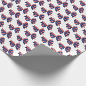 patriottische sterren en strips cadeaupapier (Hoek)