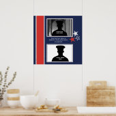 Patriottische sterren Gedekte fotocollage Poster (Keuken)