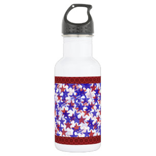 Patriottische sterren gerecycled aluminium waterfles