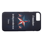 Patriottische sterren iPhone Case (Achterkant (Horizontaal))