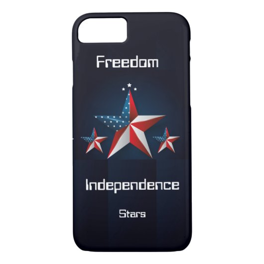 Patriottische sterren iPhone Case (Achterkant)