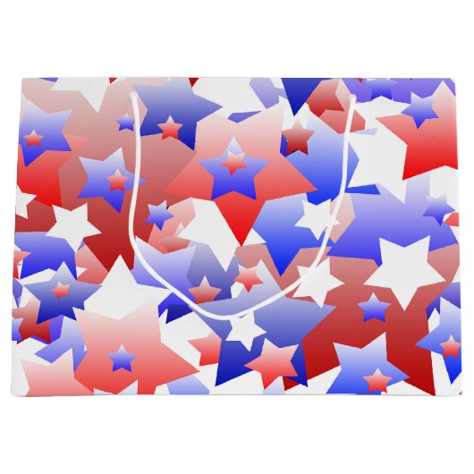 Patriottische sterren large cadeautasje (Voorkant)