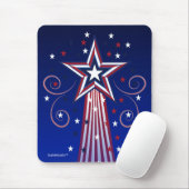 Patriottische sterren mousepad muismat (Met muis)