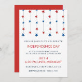 Patriottische sterren over de dag van de onafhanke kaart (Voorkant / Achterkant)