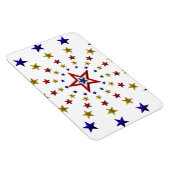 Patriottische sterren Pattern Red Gold Blue Flexib Magneet (Rechterzijde)
