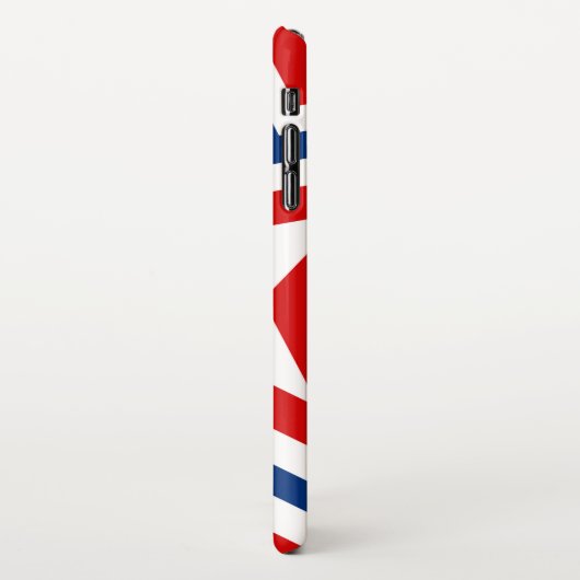 Patriottische sterren Rood wit en blauw kleurig iPhone Hoesje (Linkerkant)