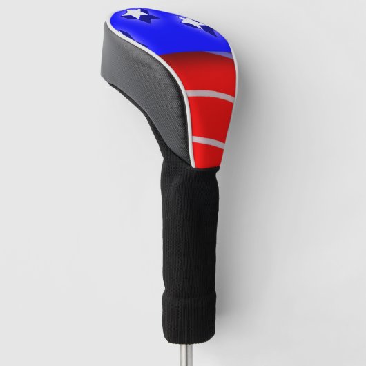 Patriottische sterren strepen vlag ontwerp golfheadcover (Schuin)