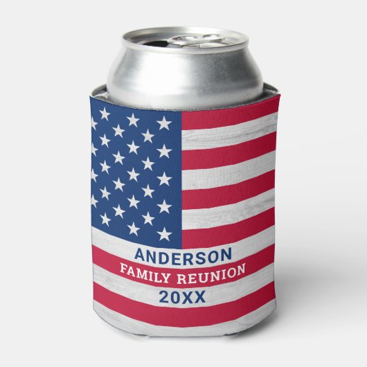 Patriottische sterren & Stripes - Aangepaste Ameri Blikjeskoeler (Blikje Voorkant)