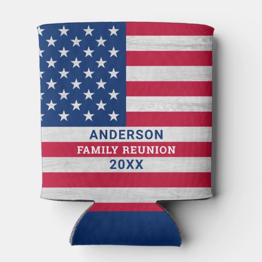 Patriottische sterren & Stripes - Aangepaste Ameri Blikjeskoeler (Achterkant)