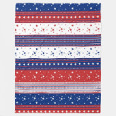 Patriottische sterren & Stripes Abstracte Amerikaa Fleece Deken (Voorkant)