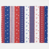 Patriottische sterren & Stripes Abstracte Amerikaa Fleece Deken (Voorkant (Horizontaal))