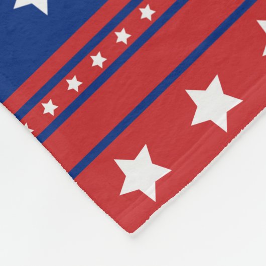 Patriottische sterren & Stripes Abstracte Amerikaa Fleece Deken (Hoek)