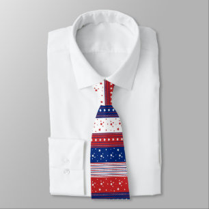 Patriottische sterren & Stripes Abstracte Amerikaa Stropdas