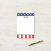 Patriottische sterren & Stripes Amerikaanse vlag Post-it® Notes (Op bureau)