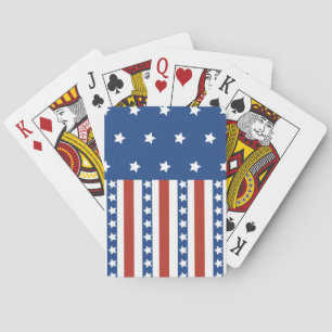 Patriottische sterren Stripes Freedom Flag 4 juli Speelkaarten
