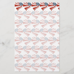 Patriottische sterren Stripes Freedom Flag Harten  Briefpapier