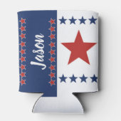 Patriottische sterren & Stripes persoonlijke Koelb Blikjeskoeler (Achterkant)