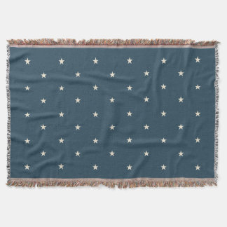 Patriottische sterren vintage marineblauw kanton deken