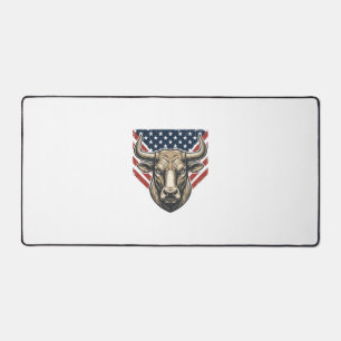 Patriottische Stier Kop Vintage Gravure Vector Kun Bureaumat