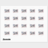 patriottische straaljagers ronde sticker (Vel)