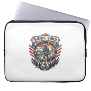 Patriottische Strandjutter Vector Graphic T-shirt_ Laptop Sleeve