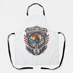 Patriottische Strandjutter Vector Graphic T-shirt_ Schort