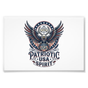 Patriottische Strijdhavik Patriottische Adelaar &  Foto Afdruk