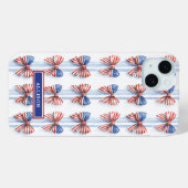 Patriottische Strikken Met Monogram Case-Mate iP iPhone Case (Achterkant (horizontaal))