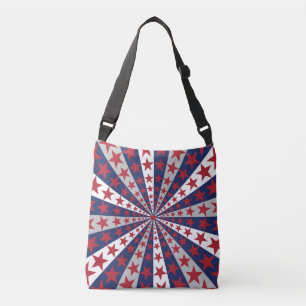 Patriottische Sunburst: kunstwerk met Amerikaanse Crossbody Tas