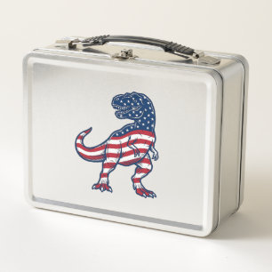 Patriottische T-Rex Amerikaanse Vlag Dinosaurus On