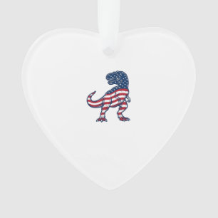 Patriottische T-Rex Amerikaanse Vlag Dinosaurus On Ornament