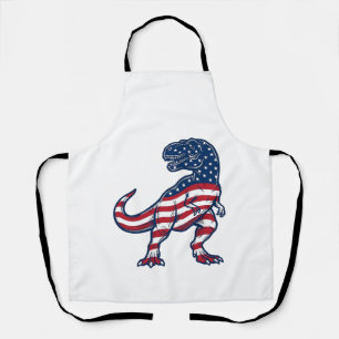 Patriottische T-Rex Amerikaanse Vlag Dinosaurus On Schort