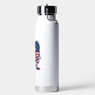 Patriottische T-Rex Amerikaanse Vlag Dinosaurus On Waterfles