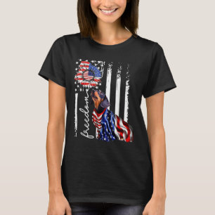Patriottische taal van juli Weiner Dachshund Dog F T-shirt