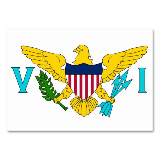 Patriottische tabelkaart met vlag van de Maagdenei Kaart (Achterkant)