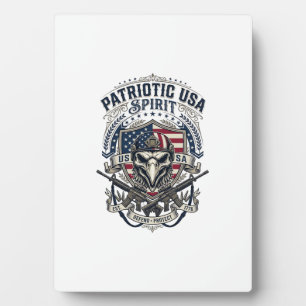 Patriottische Tactische Adelaar Schedel Militaire Fotoplaat