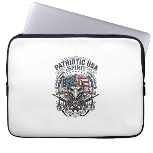 Patriottische Tactische Adelaar Schedel Militaire Laptop Sleeve